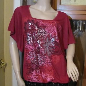 Style & Co. Red Blouse size M